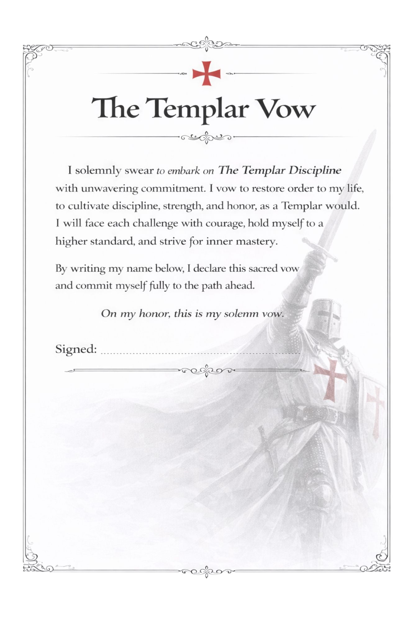 The Templar Discipline Complete Ritual – Ebook + Audiobook