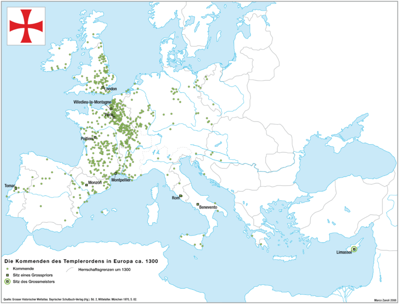 What countries had Templars?