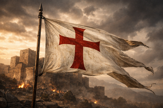 Templar flag with red cross