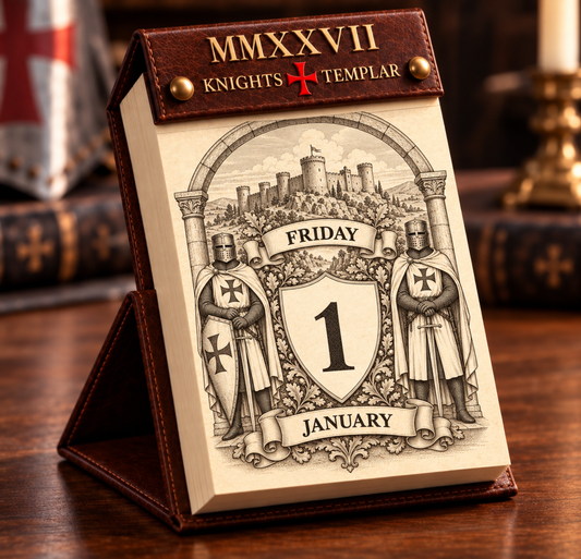 Knights Templar 2027 Tear-Off-A6-Desk Calendar – Limited Pre-Order