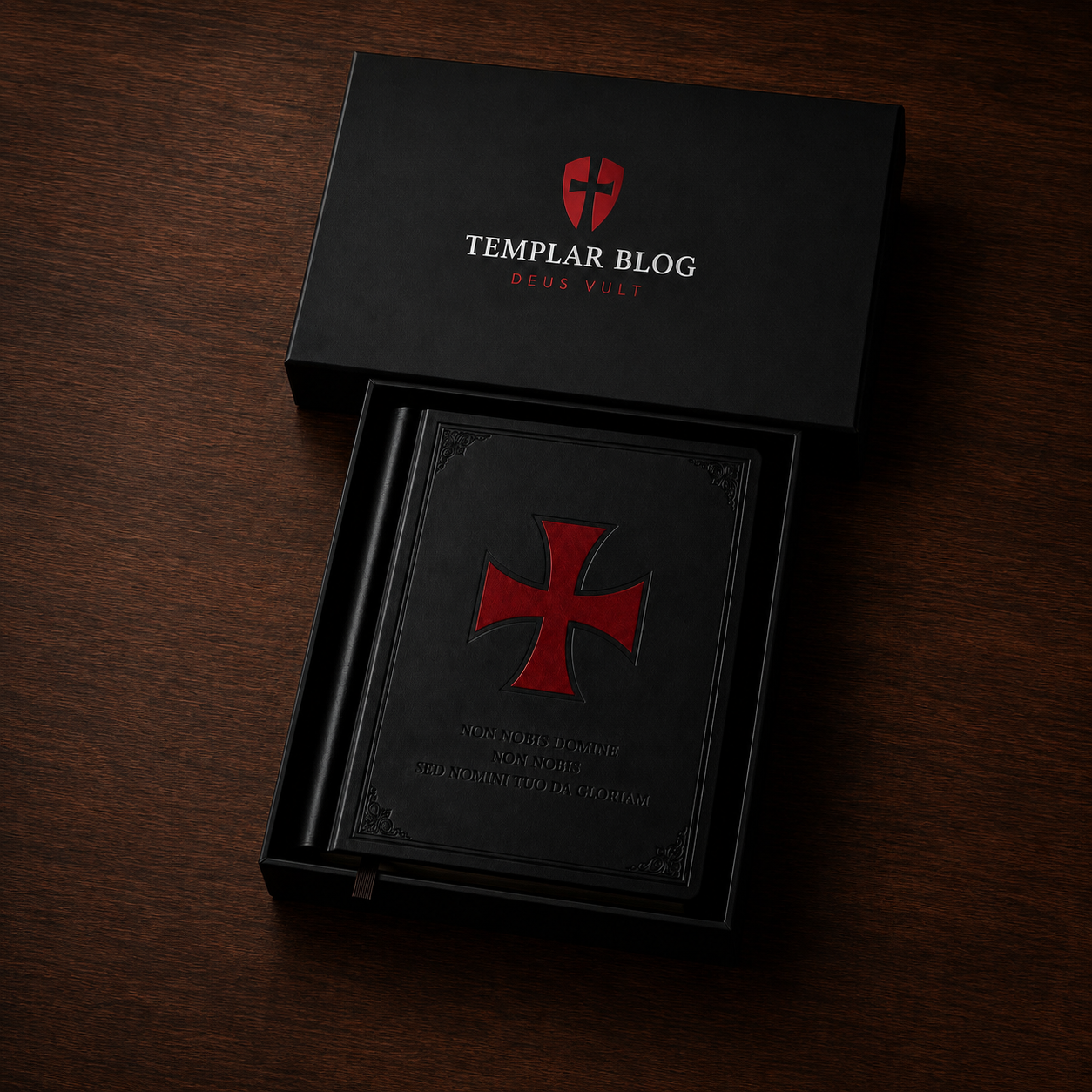 Templar Journal notebook with box design by templarblog