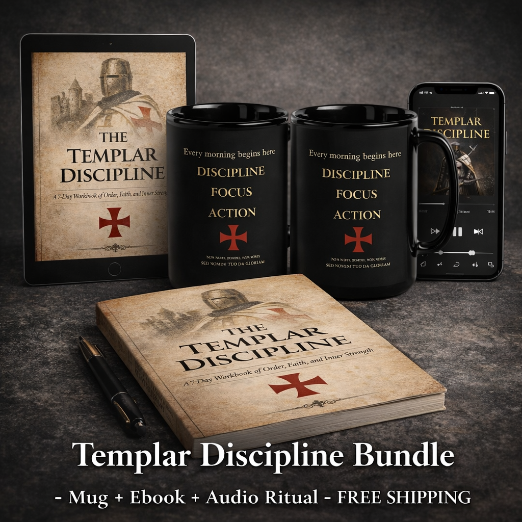 Templar Discipline Bundle – Mug + Ebook + Audio Ritual | Free Shipping
