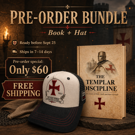 The Templar Discipline Pre-Order Bundle – Book + Trucker Hat