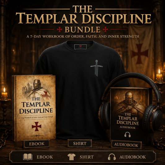 Templar Discipline Shirt + Ebook + Audio FREE SHIPPING Included ⚔️