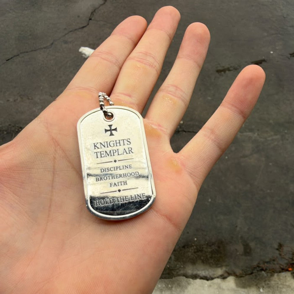 The Templar Discipline Gift Bundle – Hardcover Book, Challenge Coin, Dog Tag & Metal Sticker Set