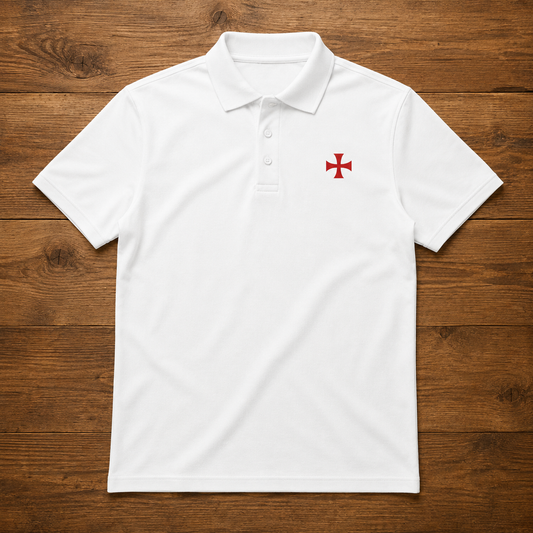 Templar Cross Premium Pique Polo Shirt